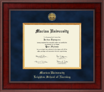 Marian University in Indiana diploma frame - Presidential Gold Engraved Diploma Frame in Jefferson