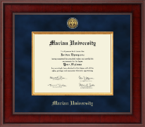 Marian University in Indiana Presidential Gold Engraved Diploma Frame in Jefferson