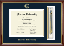 Marian University in Indiana Tassel Edition Diploma Frame in Southport Gold