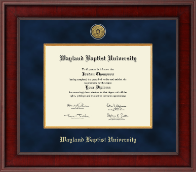 Wayland Baptist University diploma frame - Presidential Gold Engraved Diploma Frame in Jefferson