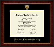 Wayland Baptist University Gold Engraved Medallion Diploma Frame in Murano