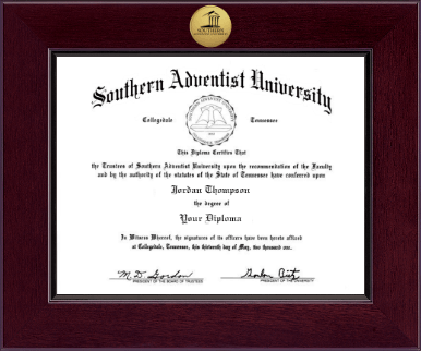 Southern Adventist University diploma frame - Century Gold Engraved Diploma Frame in Cordova