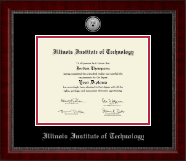 Illinois Institute of Technology diploma frame - Silver Engraved Medallion Diploma Frame in Sutton
