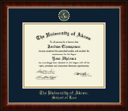 The University of Akron diploma frame - Gold Embossed Diploma Frame in Murano