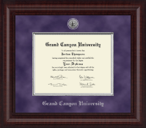 Grand Canyon University diploma frame - Presidential Silver Engraved Diploma Frame in Premier