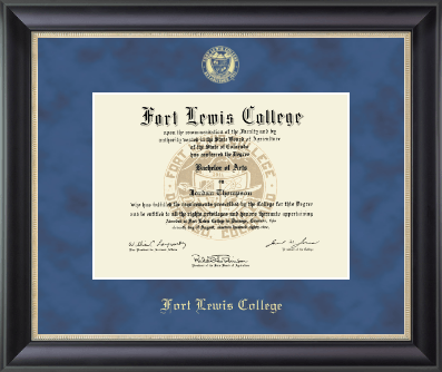 Fort Lewis College diploma frame - Gold Embossed Diploma Frame in Noir