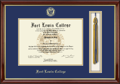 Fort Lewis College diploma frame - Tassel & Cord Diploma Frame in Southport Gold