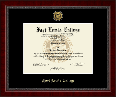 Fort Lewis College diploma frame - Gold Engraved Medallion Diploma Frame in Sutton