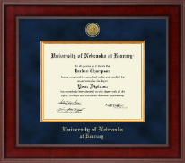 University of Nebraska Kearney Presidential Gold Engraved Diploma Frame in Jefferson