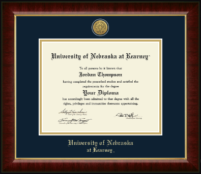 University of Nebraska Kearney diploma frame - Gold Engraved Medallion Diploma Frame in Murano