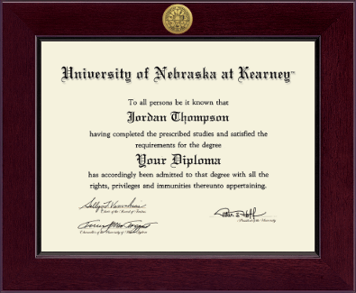 University of Nebraska Kearney diploma frame - Century Gold Engraved Diploma Frame in Cordova