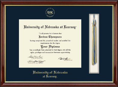 University of Nebraska Kearney diploma frame - Tassel & Cord Diploma Frame in Southport Gold