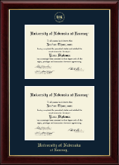University of Nebraska Kearney Double Diploma Frame in Gallery