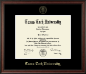 Texas Tech University diploma frame - Gold Embossed Diploma Frame in Studio