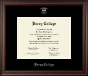Berry College Silver Embossed Diploma Frame in Studio