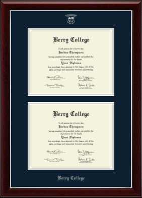 Berry College diploma frame - Double Diploma Frame in Gallery Silver