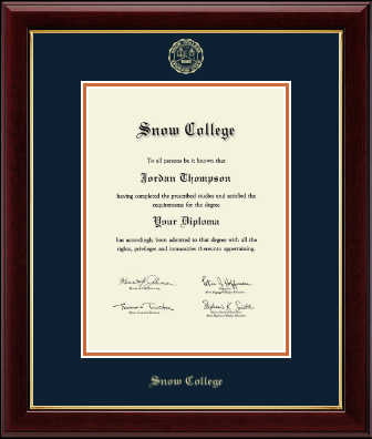 Snow College diploma frame - Gold Embossed Diploma Frame in Gallery