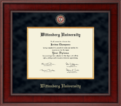 Wittenberg University diploma frame - Presidential Masterpiece Diploma Frame in Jefferson