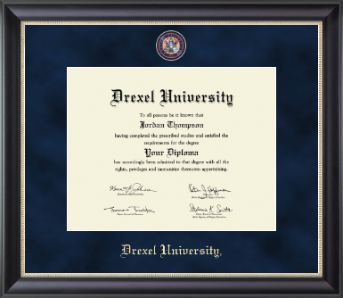 Drexel University diploma frame - Regal Edition Diploma Frame in Noir