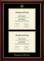 Augsburg College diploma frame - Double Diploma Frame in Gallery