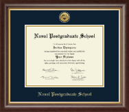 United States Navy certificate frame - Gold Engraved Medallion Certificate Frame in Hampshire