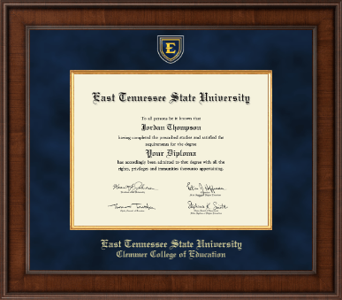 East Tennessee State University diploma frame - Presidential Masterpiece Diploma Frame in Madison