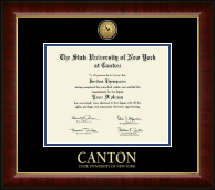 State University of New York at Canton diploma frame - Gold Engraved Medallion Diploma Frame in Murano