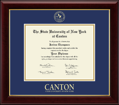 State University of New York at Canton diploma frame - Gold Embossed Diploma Frame in Gallery