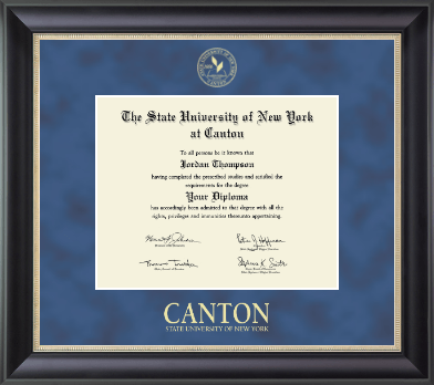 State University of New York at Canton diploma frame - Gold Embossed Diploma Frame in Noir