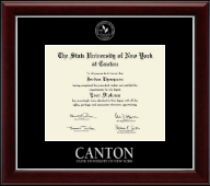 State University of New York at Canton Silver Embossed Diploma Frame in Gallery Silver