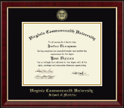 Virginia Commonwealth University diploma frame - Gold Embossed Diploma Frame in Murano