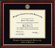 Virginia Commonwealth University diploma frame - Gold Embossed Diploma Frame in Murano