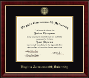 Virginia Commonwealth University diploma frame - Gold Embossed Diploma Frame in Murano