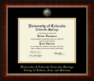 University of Colorado Colorado Springs diploma frame - Masterpiece Medallion Diploma Frame in Murano