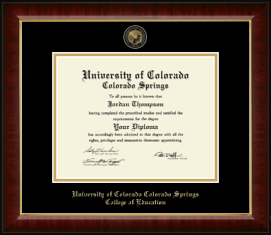 University of Colorado Colorado Springs diploma frame - Masterpiece Medallion Diploma Frame in Murano