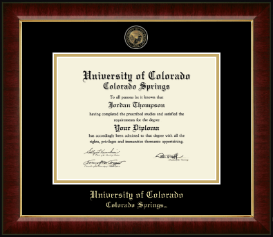 University of Colorado Colorado Springs diploma frame - Masterpiece Medallion Diploma Frame in Murano