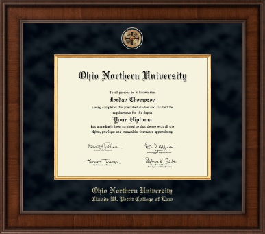 Ohio Northern University diploma frame - Presidential Masterpiece Diploma Frame in Madison