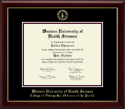Western University of Health Sciences diploma frame - Gold Embossed Diploma Frame in Gallery