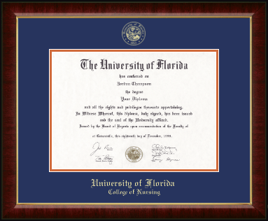 University of Florida diploma frame - Gold Embossed Diploma Frame in Murano