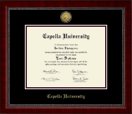 Capella University Gold Engraved Medallion Diploma Frame in Sutton