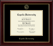Capella University Gold Embossed Diploma Frame in Gallery