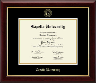 Capella University diploma frame - Gold Embossed Diploma Frame in Gallery