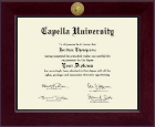 Capella University Century Gold Engraved Diploma Frame in Cordova
