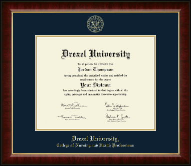 Drexel University diploma frame - Gold Embossed Diploma Frame in Murano