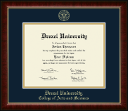 Drexel University Gold Embossed Diploma Frame in Murano