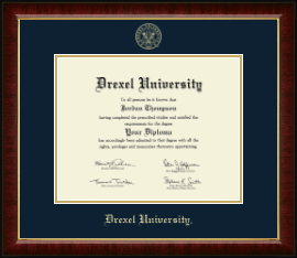 Gold Embossed Diploma Frame