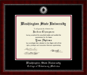 Washington State University diploma frame - Silver Engraved Medallion Diploma Frame in Sutton