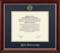 Yale University diploma frame - Gold Embossed Diploma Frame in Murano