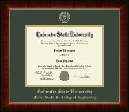 Colorado State University Gold Embossed Diploma Frame in Murano
