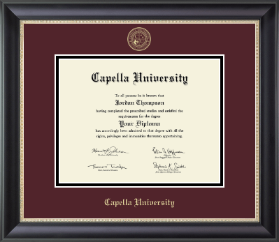 Capella University diploma frame - Gold Embossed Diploma Frame in Noir